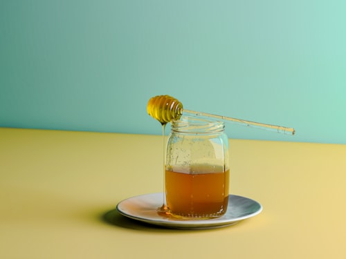 Honey in plastic packaging