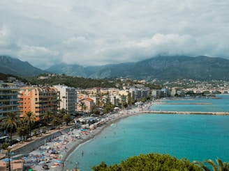 a beach with a bunch of cars parked on it