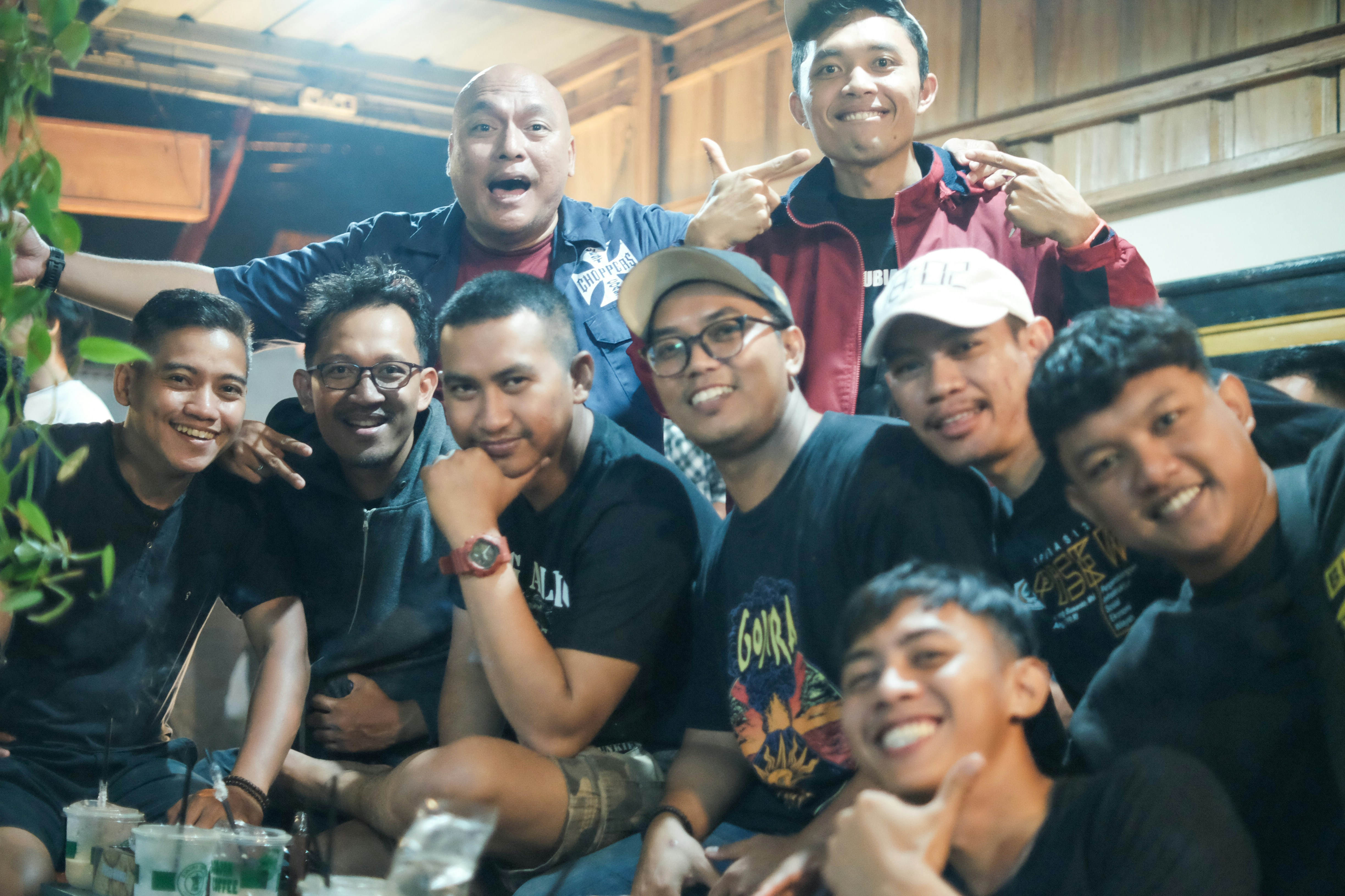 a group of men posing for a picture together