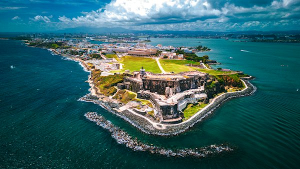 An island in the middle of a body of water — San Juan, Puerto Rico