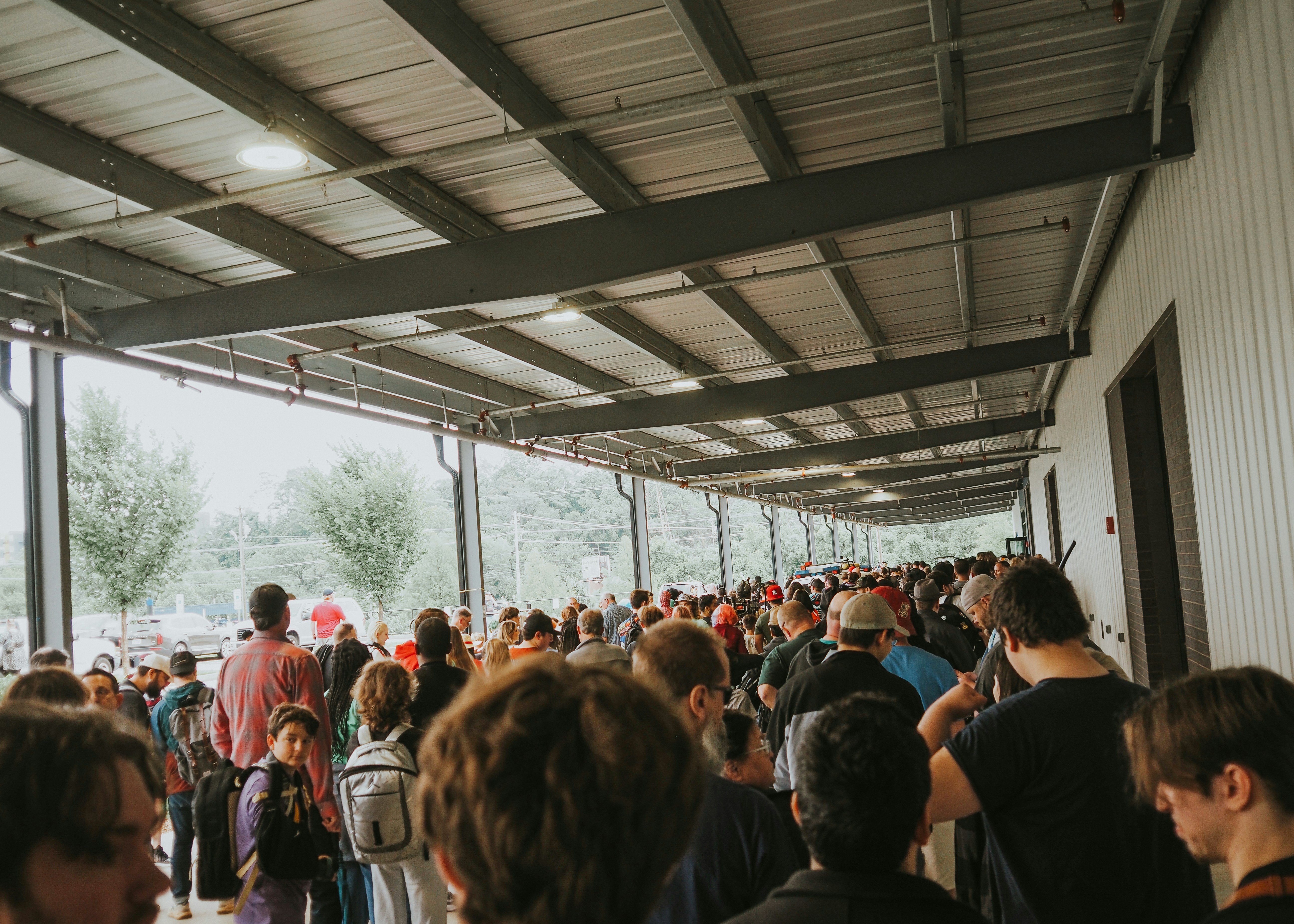 People attending a manufacturing job fair
