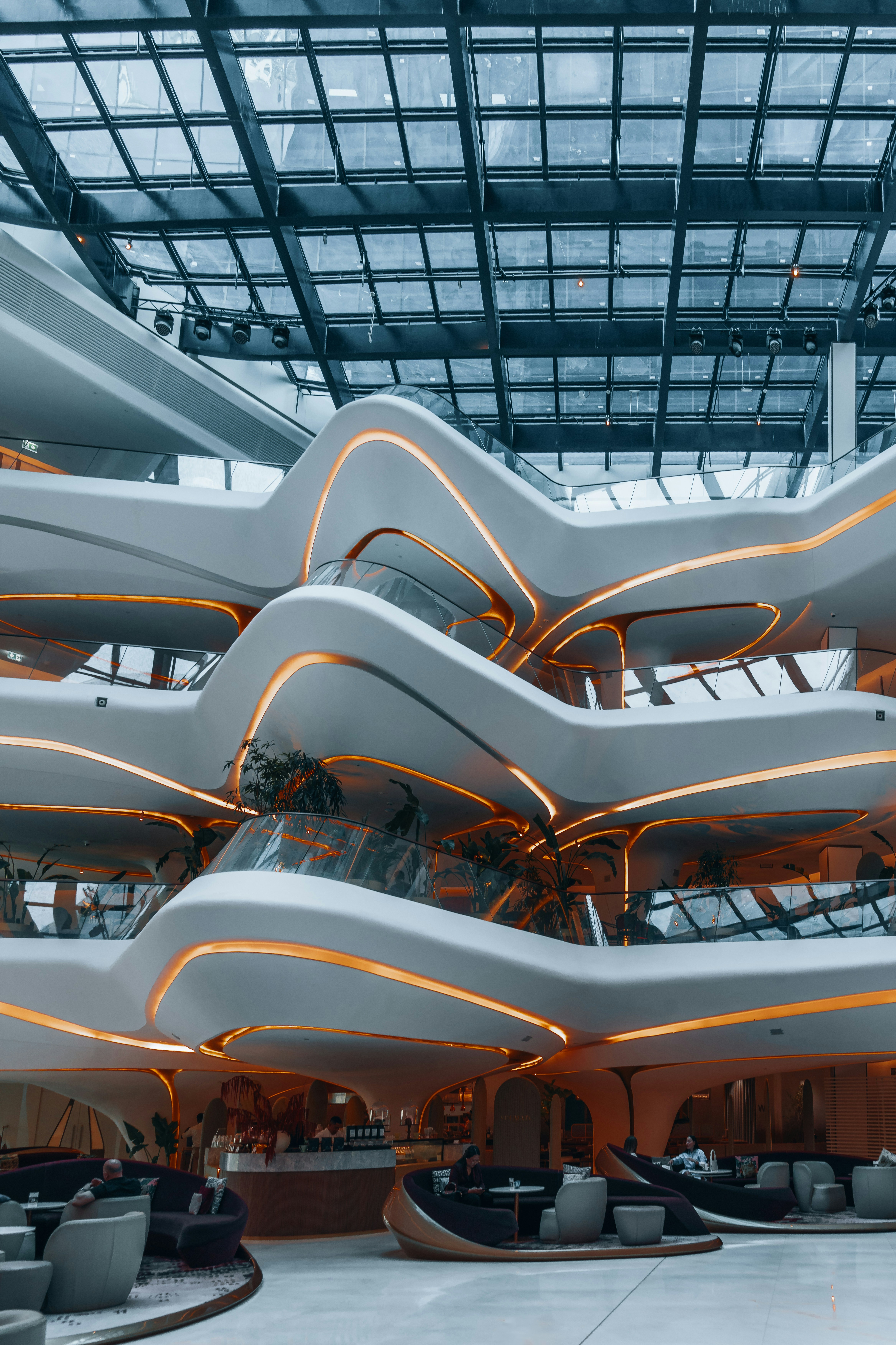 a large building with a lot of lights on it