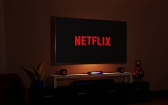 a flat screen tv sitting on top of a entertainment center
