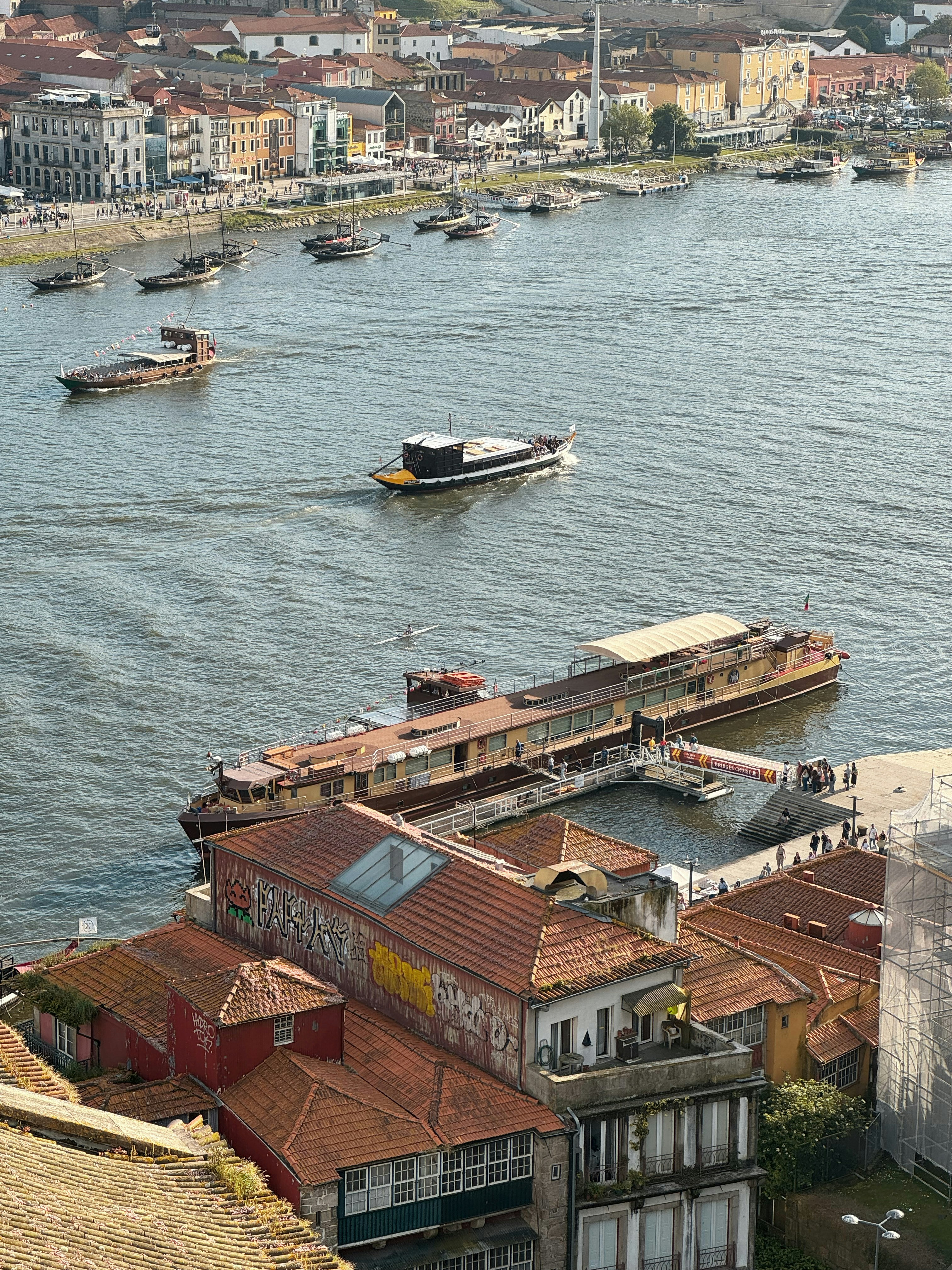 a body of water with a bunch of boats in it