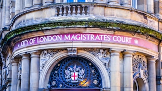 a building with a sign on the front of it