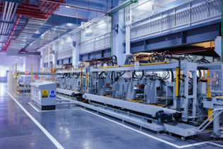 a large machine in a large building