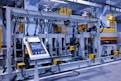a machine that is inside of a building