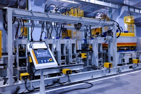 a machine that is inside of a building