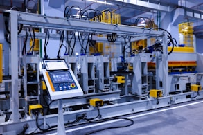 a machine that is inside of a building