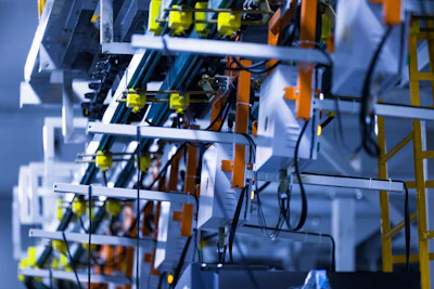 a bunch of wires that are on a rack