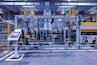 a machine that is inside of a building