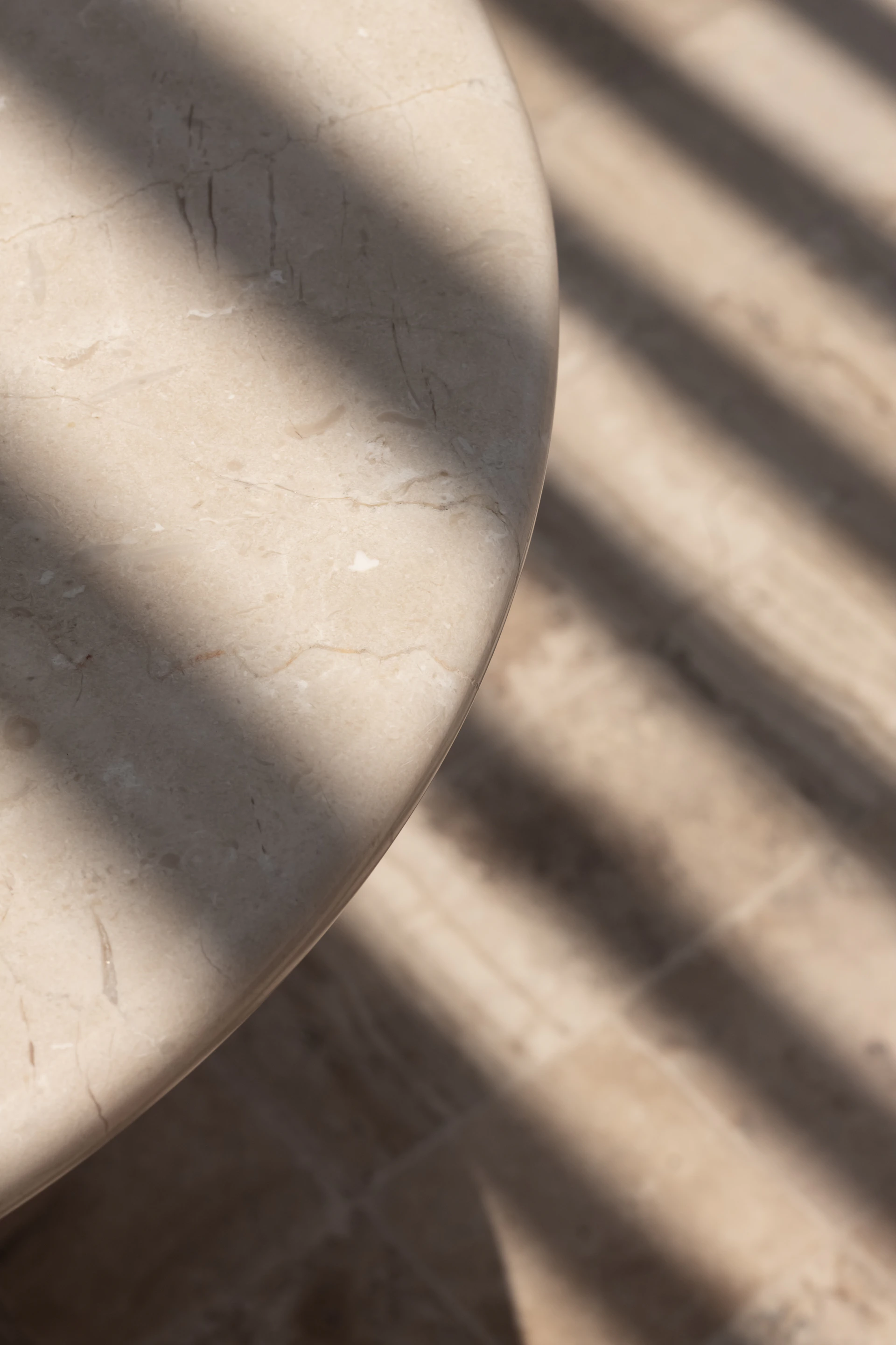 a close up of a white marble table