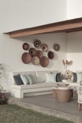 a living room with a couch and a coffee table