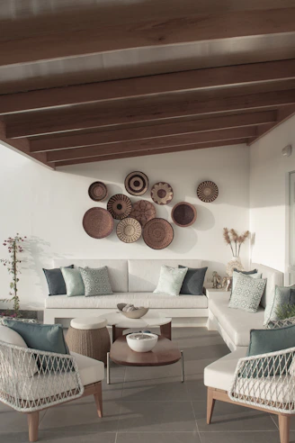 a living room filled with lots of furniture