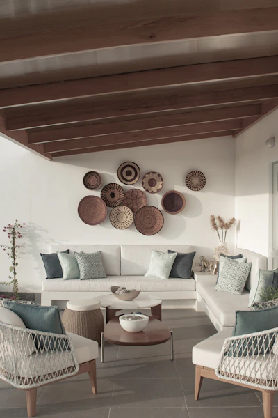 a living room filled with lots of furniture