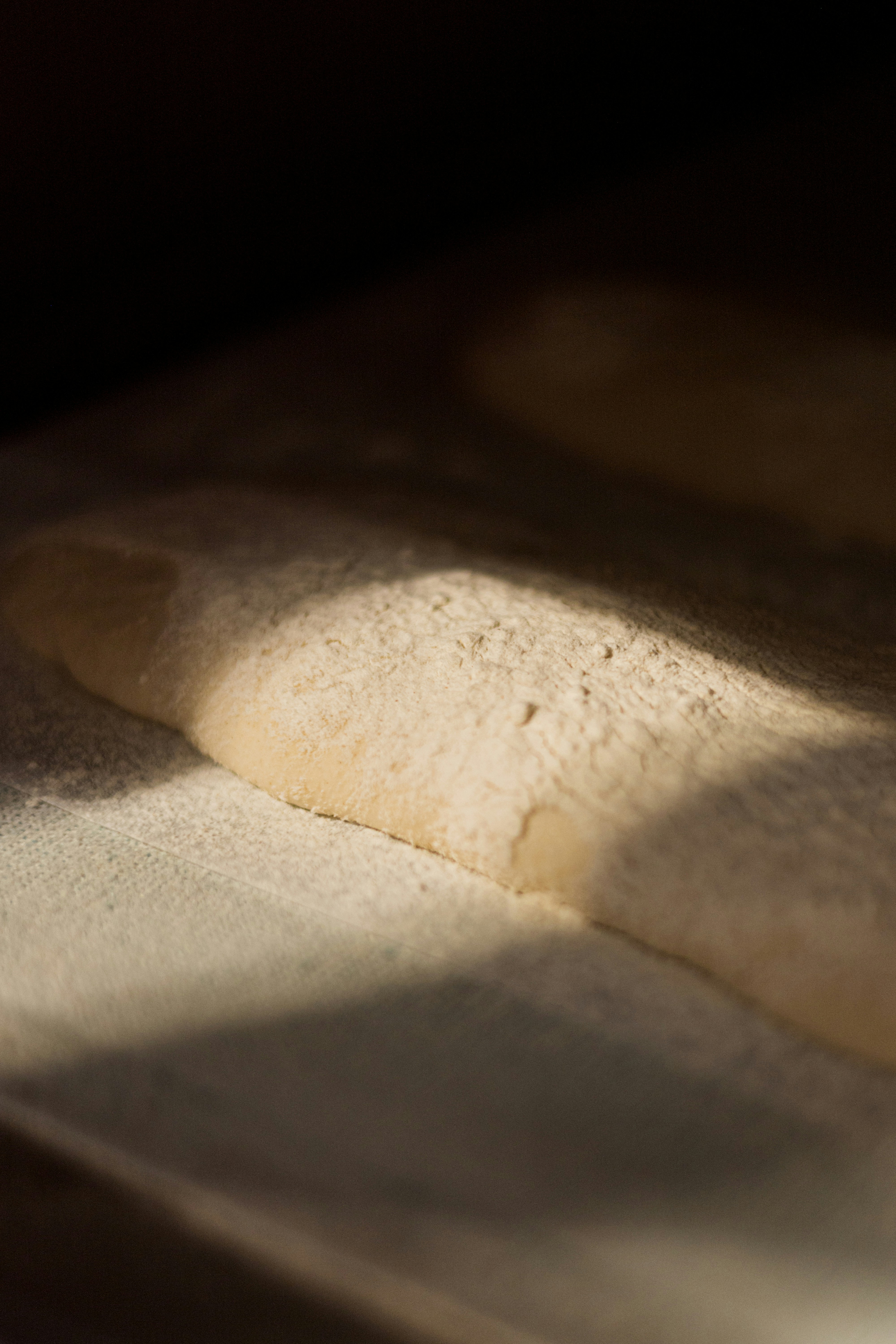 a piece of bread sitting on top of a pan