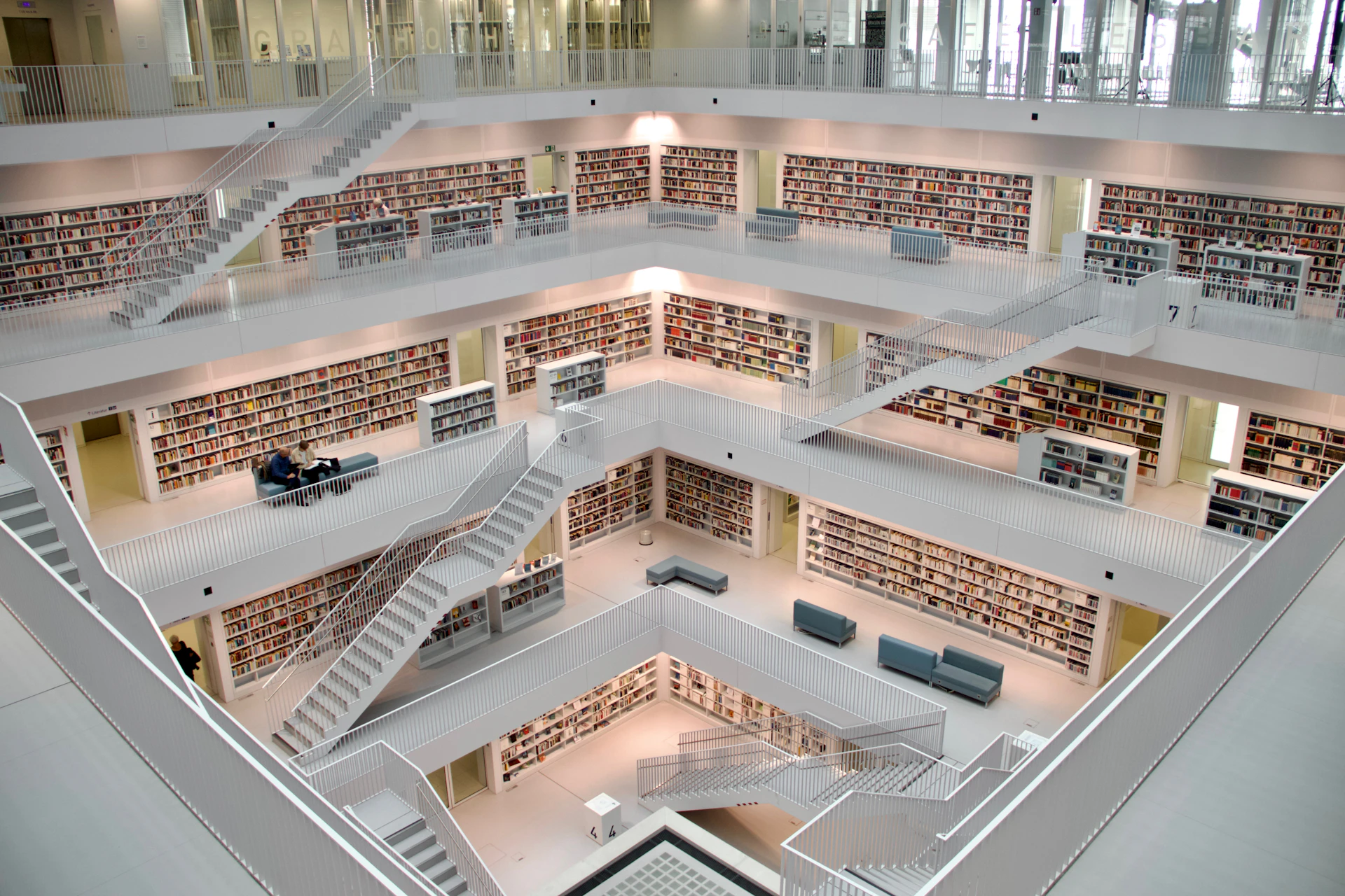a large library filled with lots of books