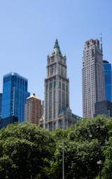 a large building with a clock on the top of it