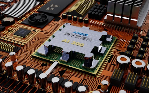 a close up of a computer motherboard with many components