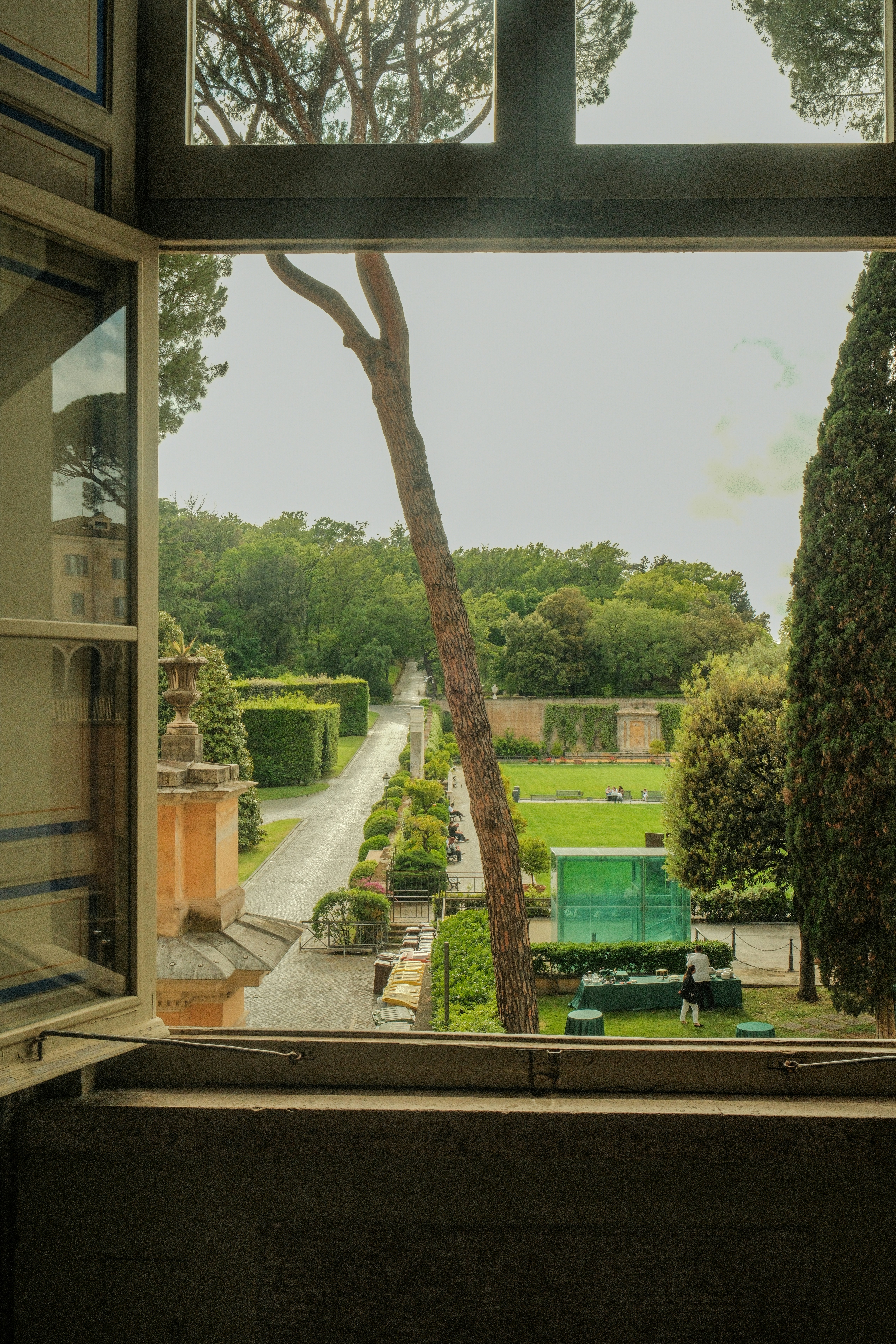 A view of a park through a window photo – Free Vatican city Image on ...