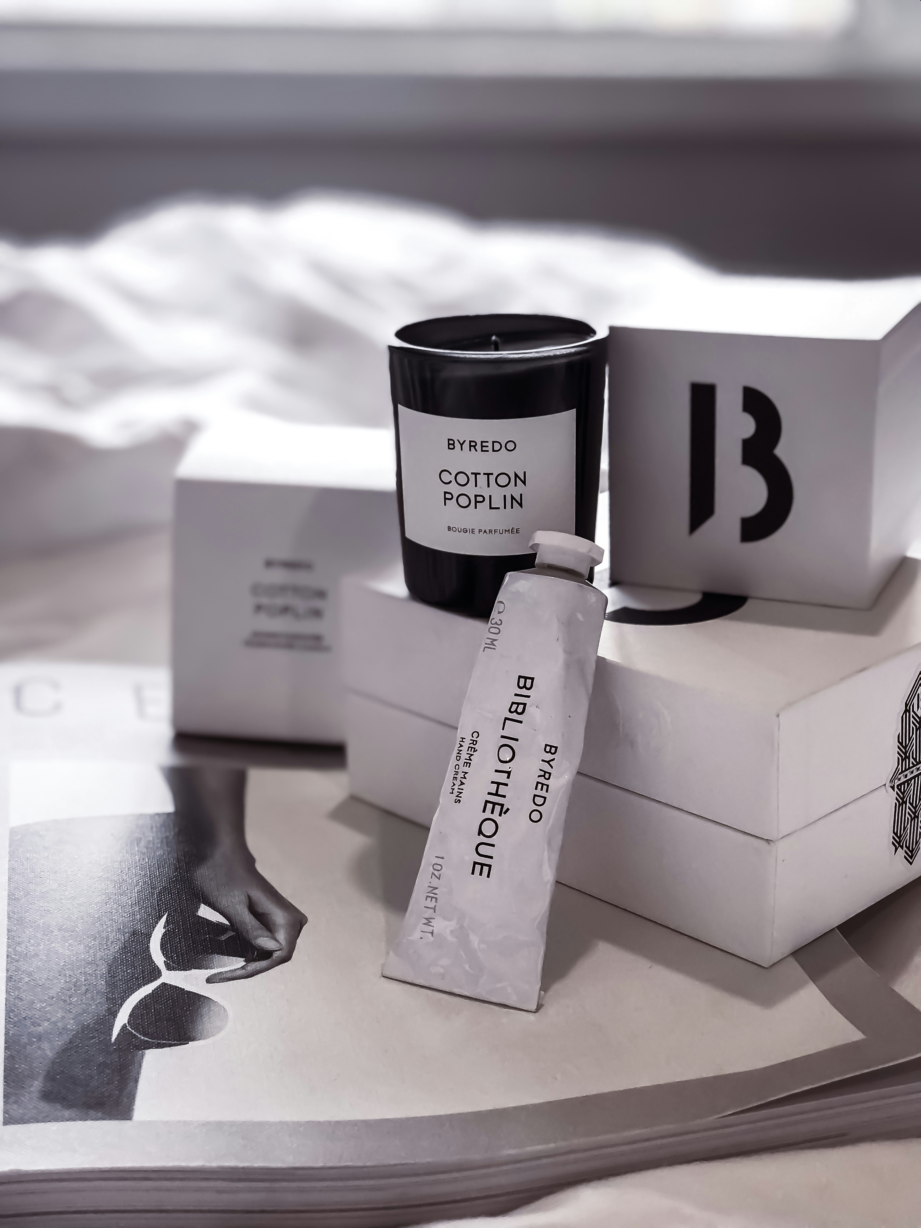 a couple of boxes that are on a table