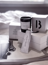 a couple of boxes that are on a table