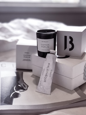 a couple of boxes that are on a table