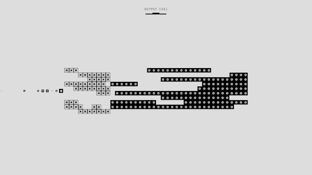 a computer screen with a pixel pattern on it