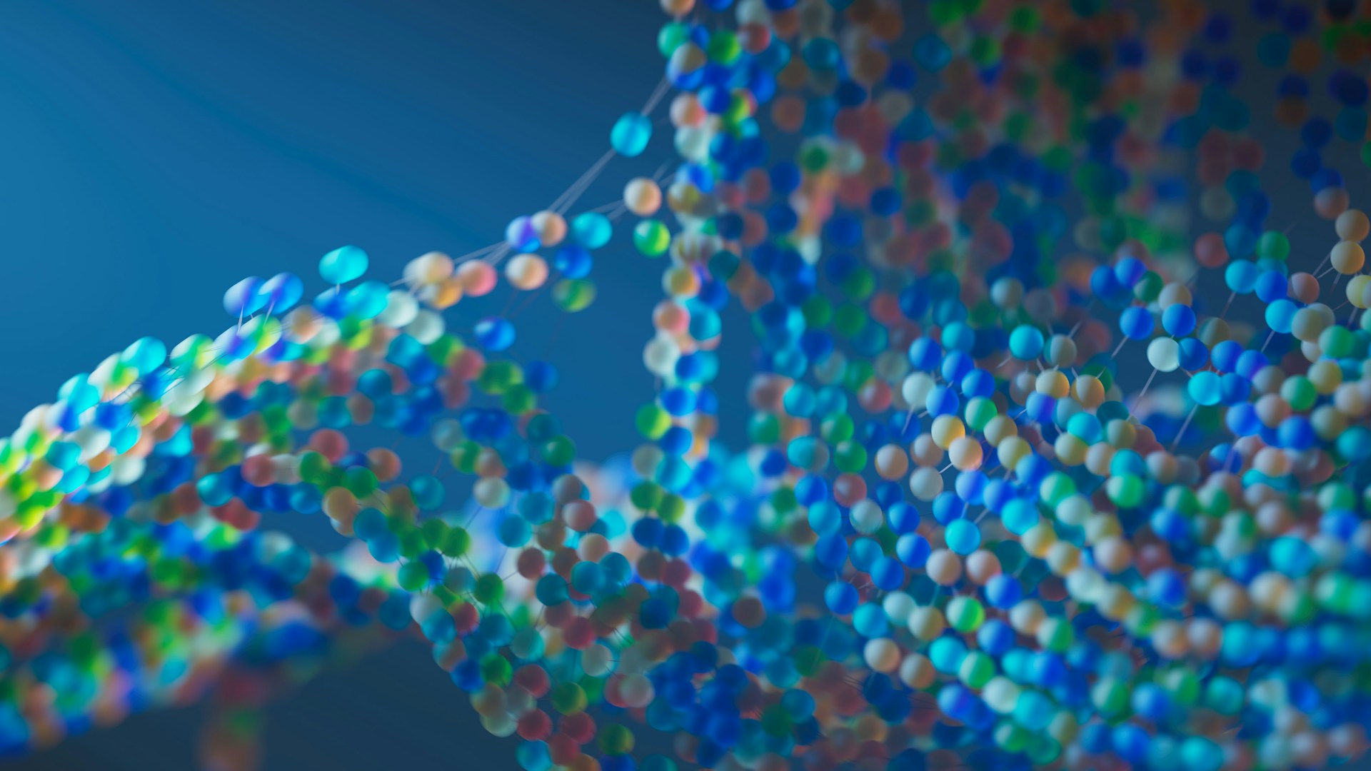 a close up of a blue and green structure