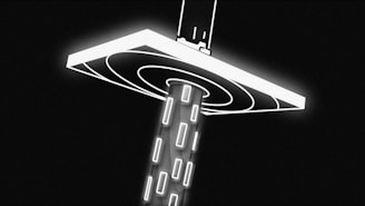 a black and white photo of a street light