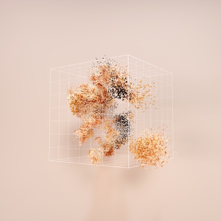 a bunch of different colored objects on a white surface