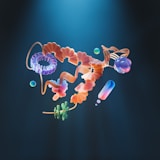 an image of a cell with a blue background