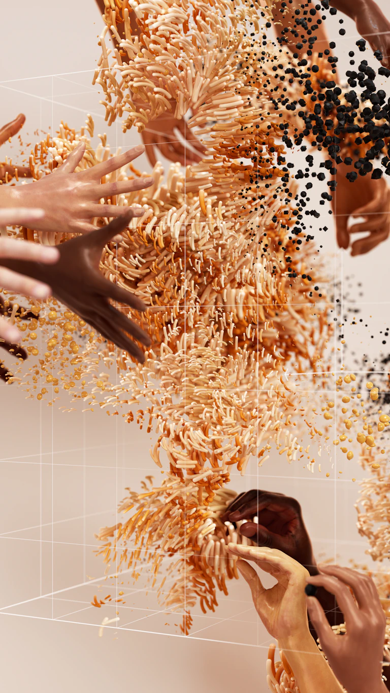 Representación visual de colaboración humana con sistemas de inteligencia artificial