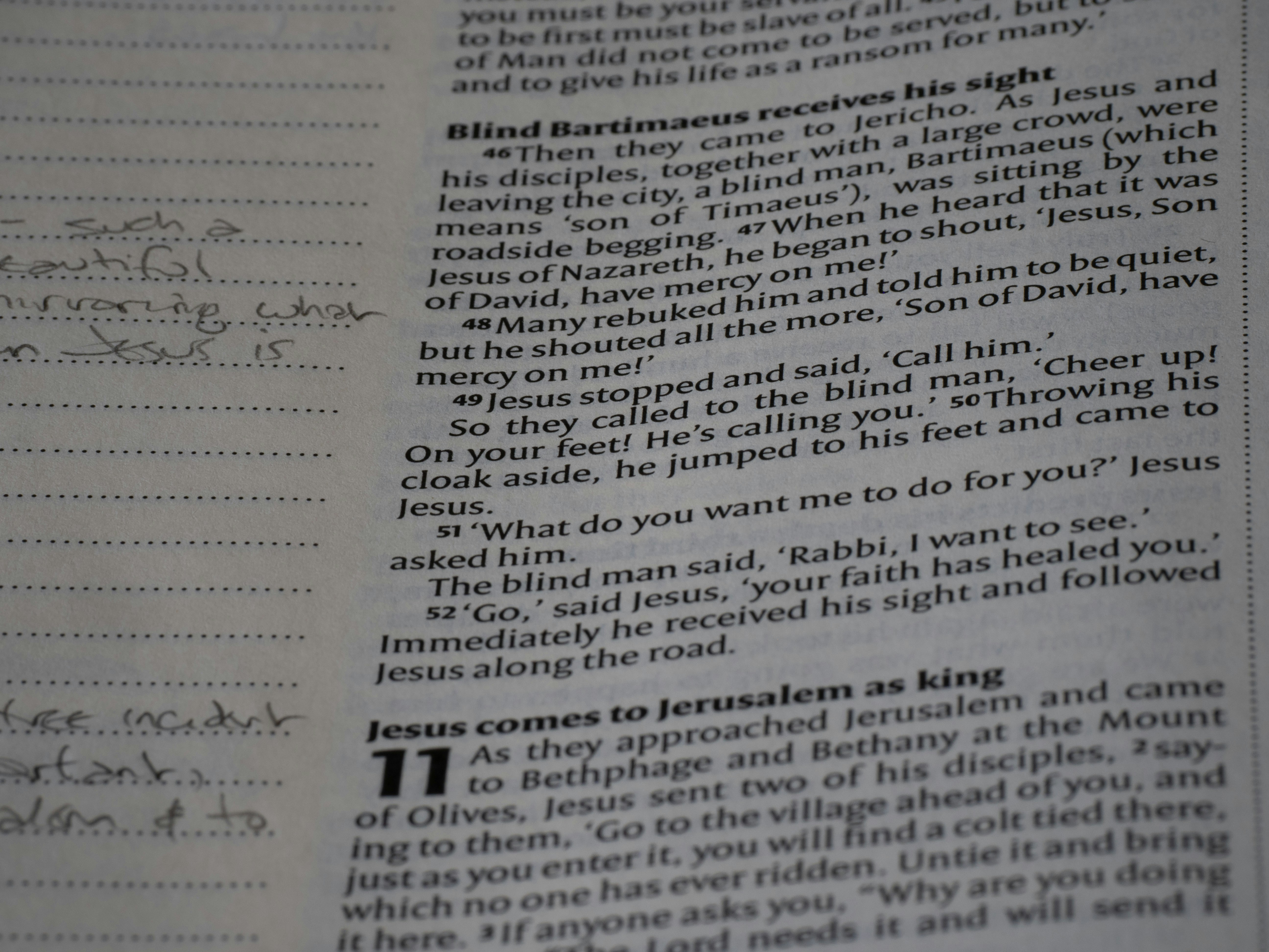 a close up of a book with writing on it