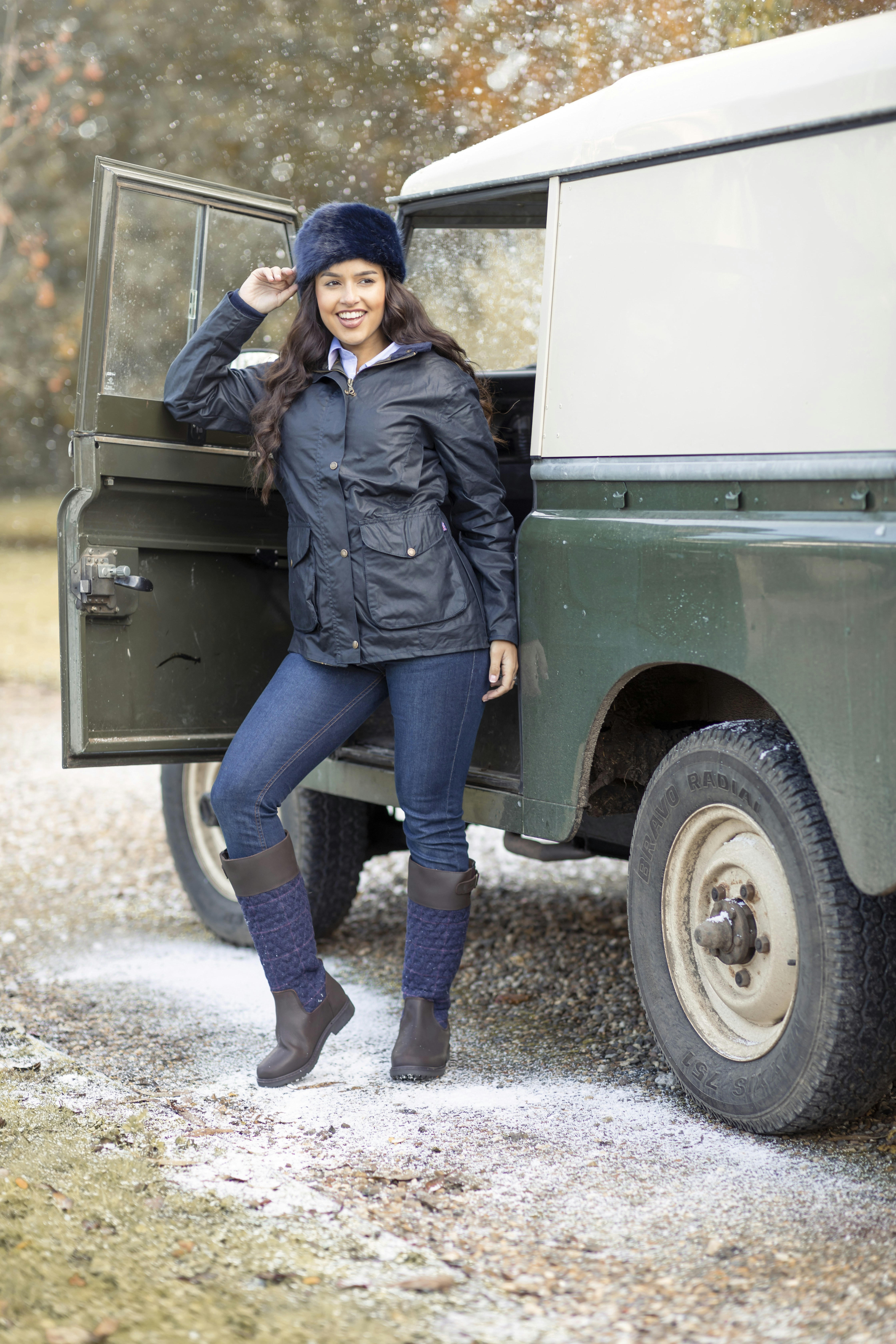 Women wearing a full country outfit