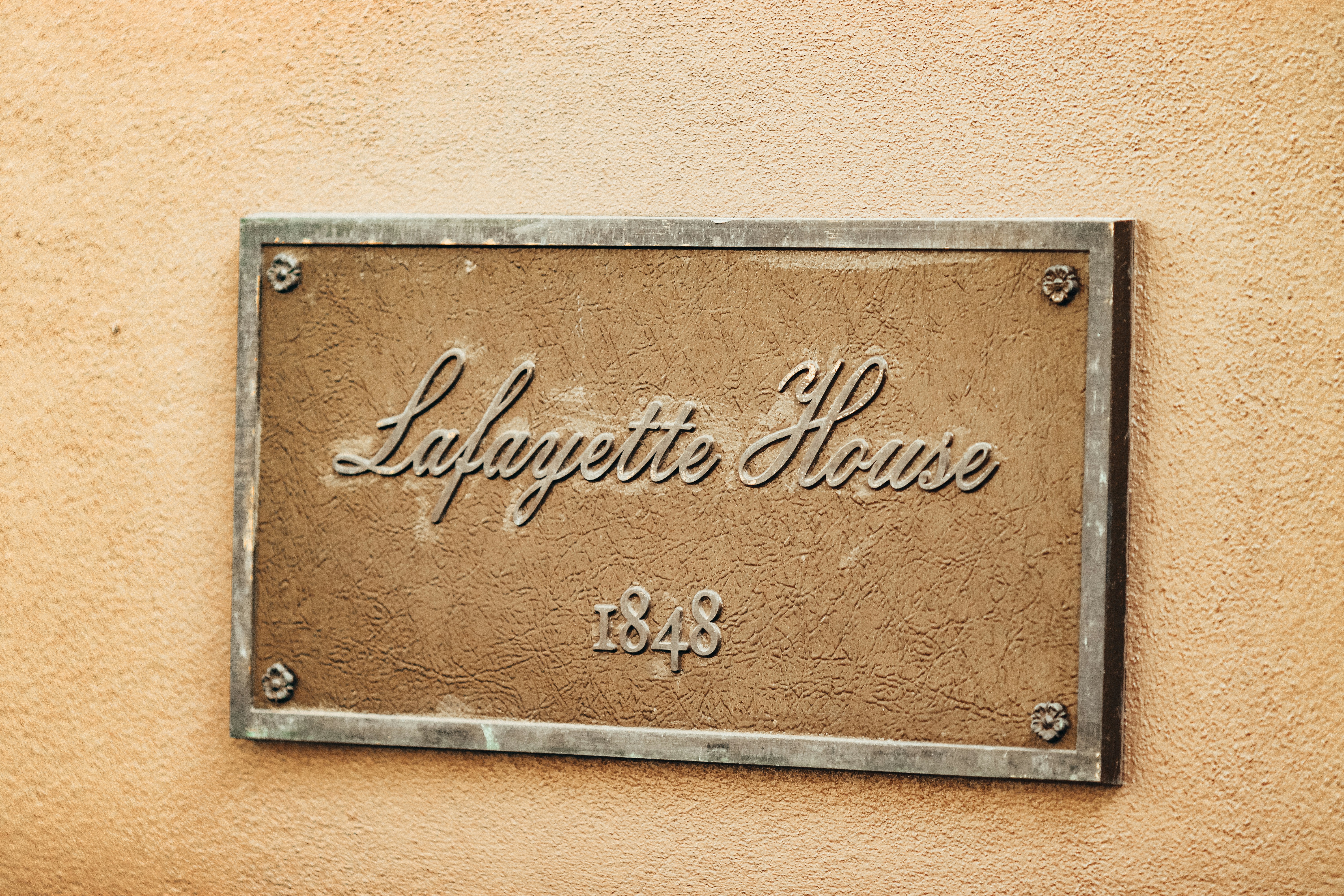 A sign on the side of a building that says lafayette avenue photo ...