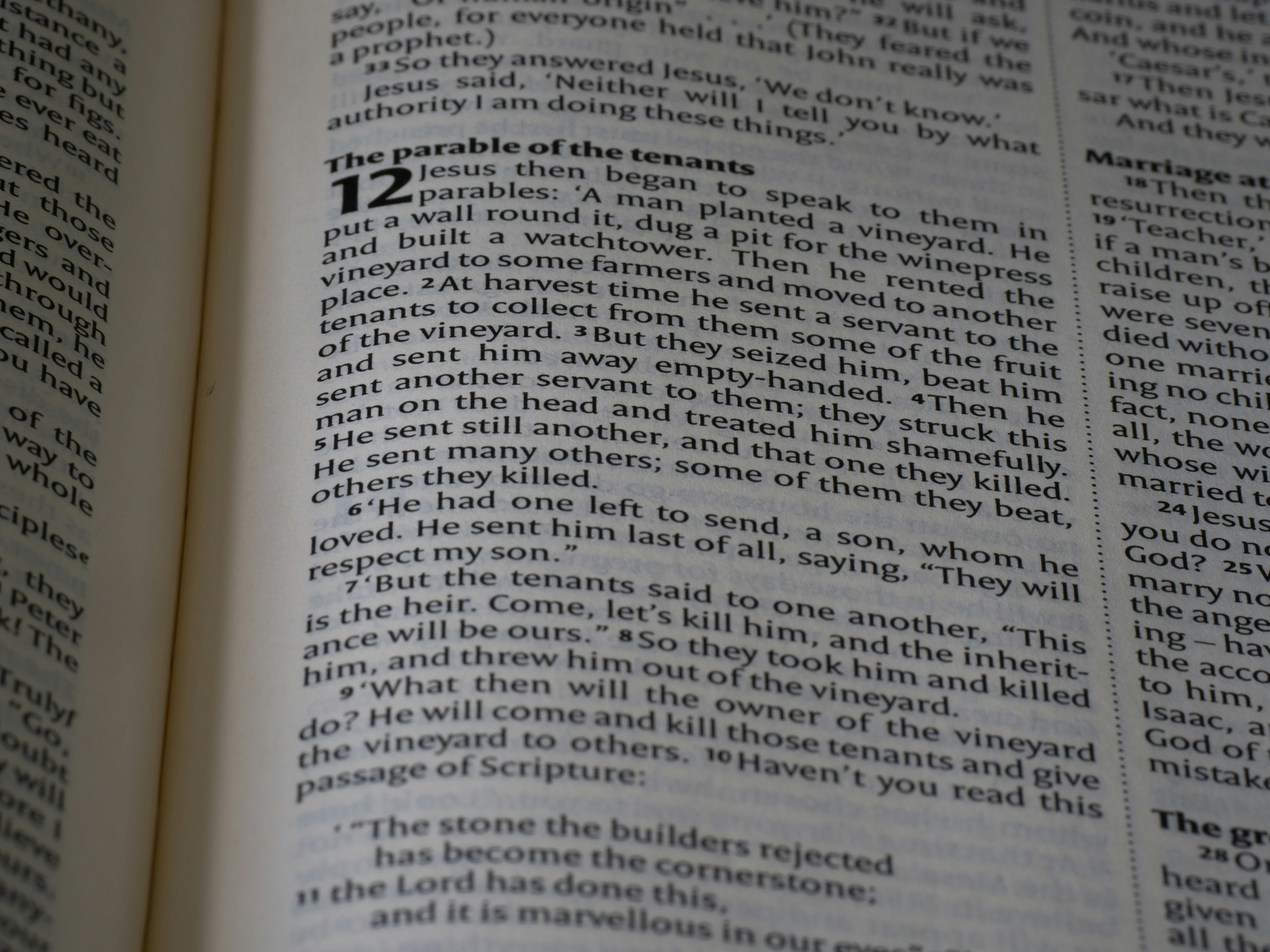 a close up of a book with an open page