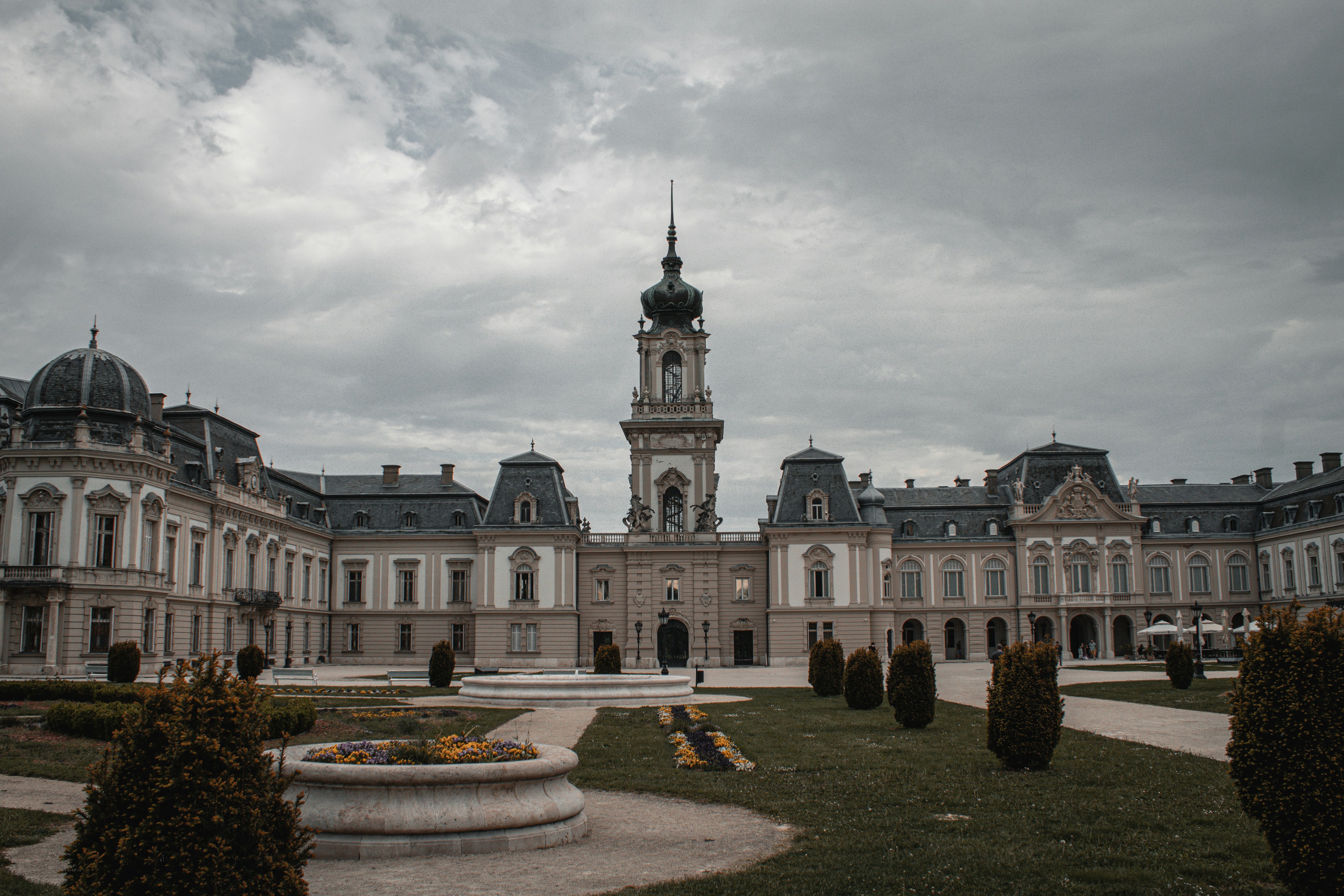 a large building with a clock tower on top of it