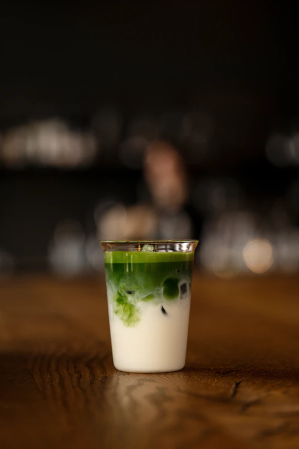 Matcha latte gelado