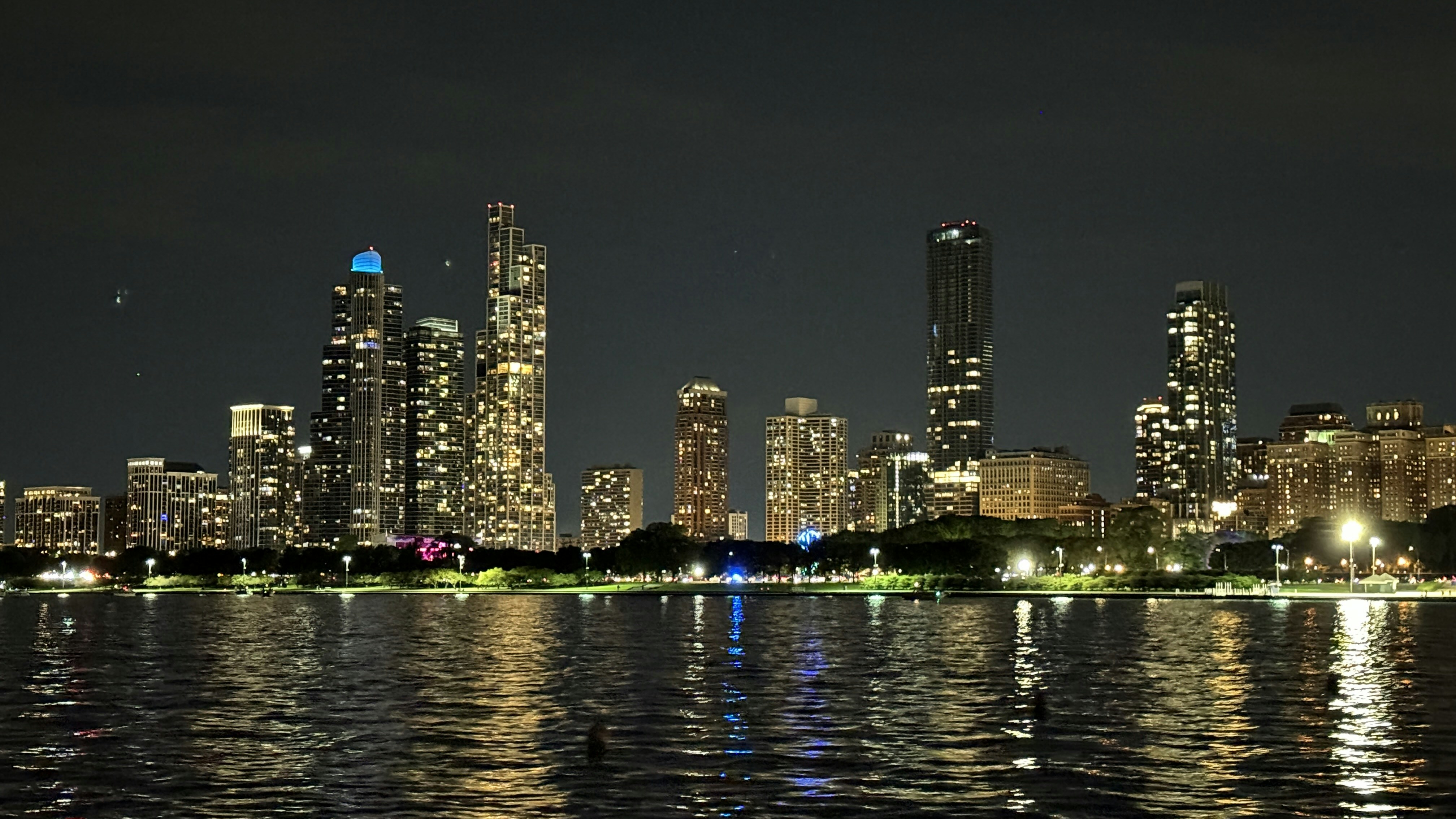 a view of a city at night from across the water