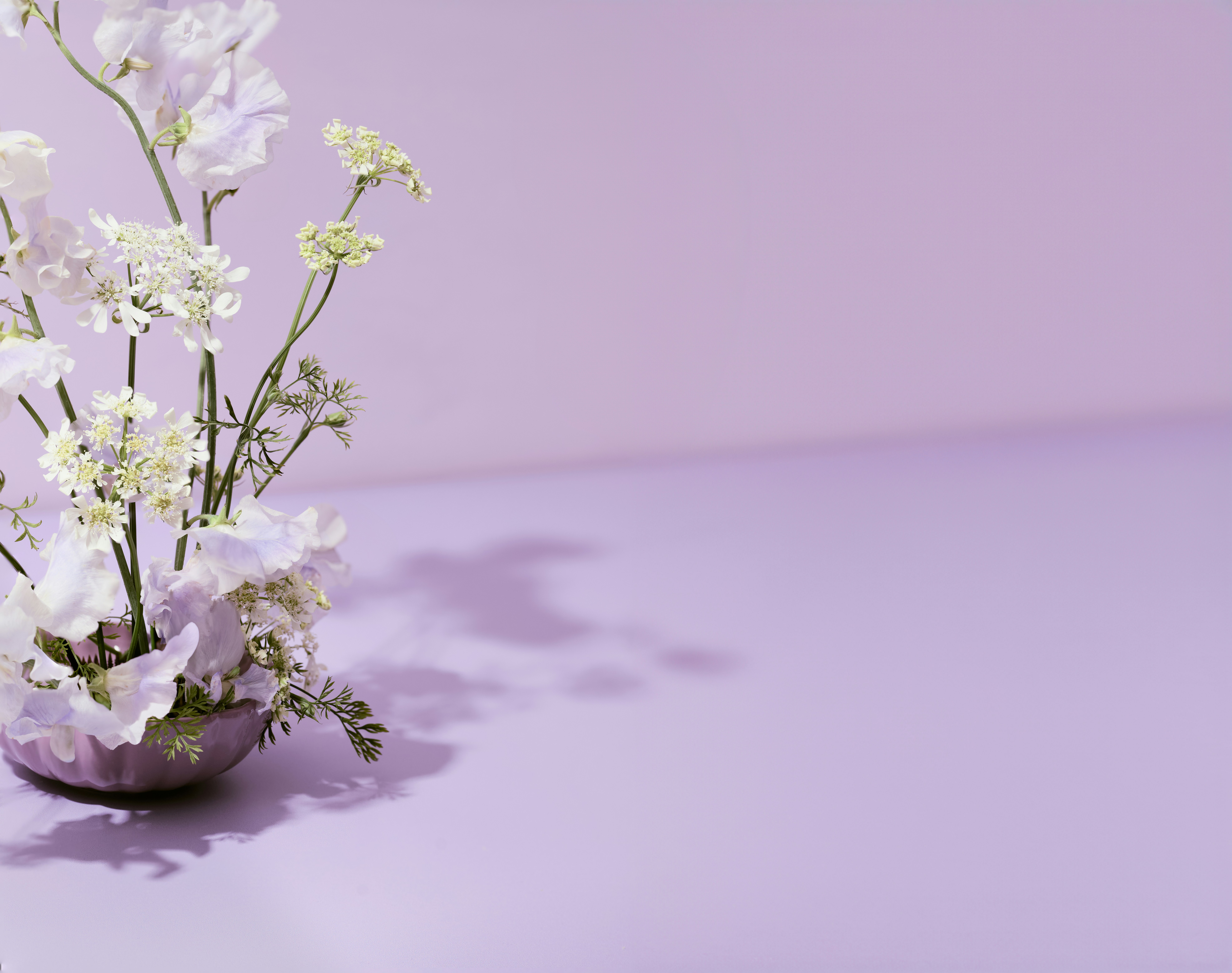 Sweet pea floral arrangement