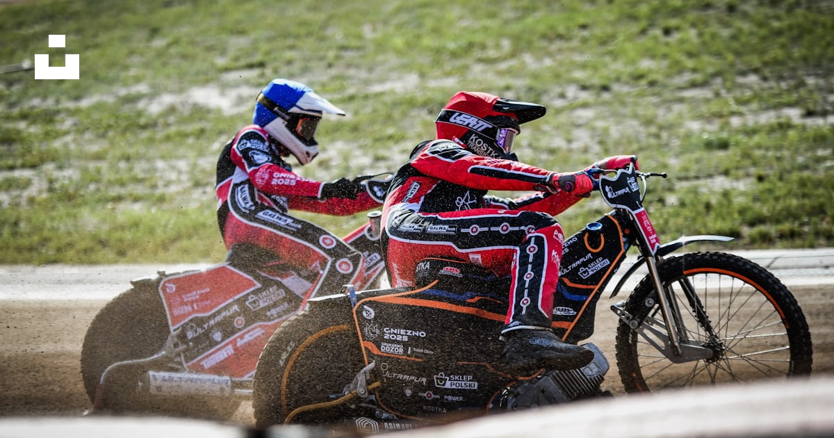 A couple of men riding on the back of motorcycles photo – Free ...