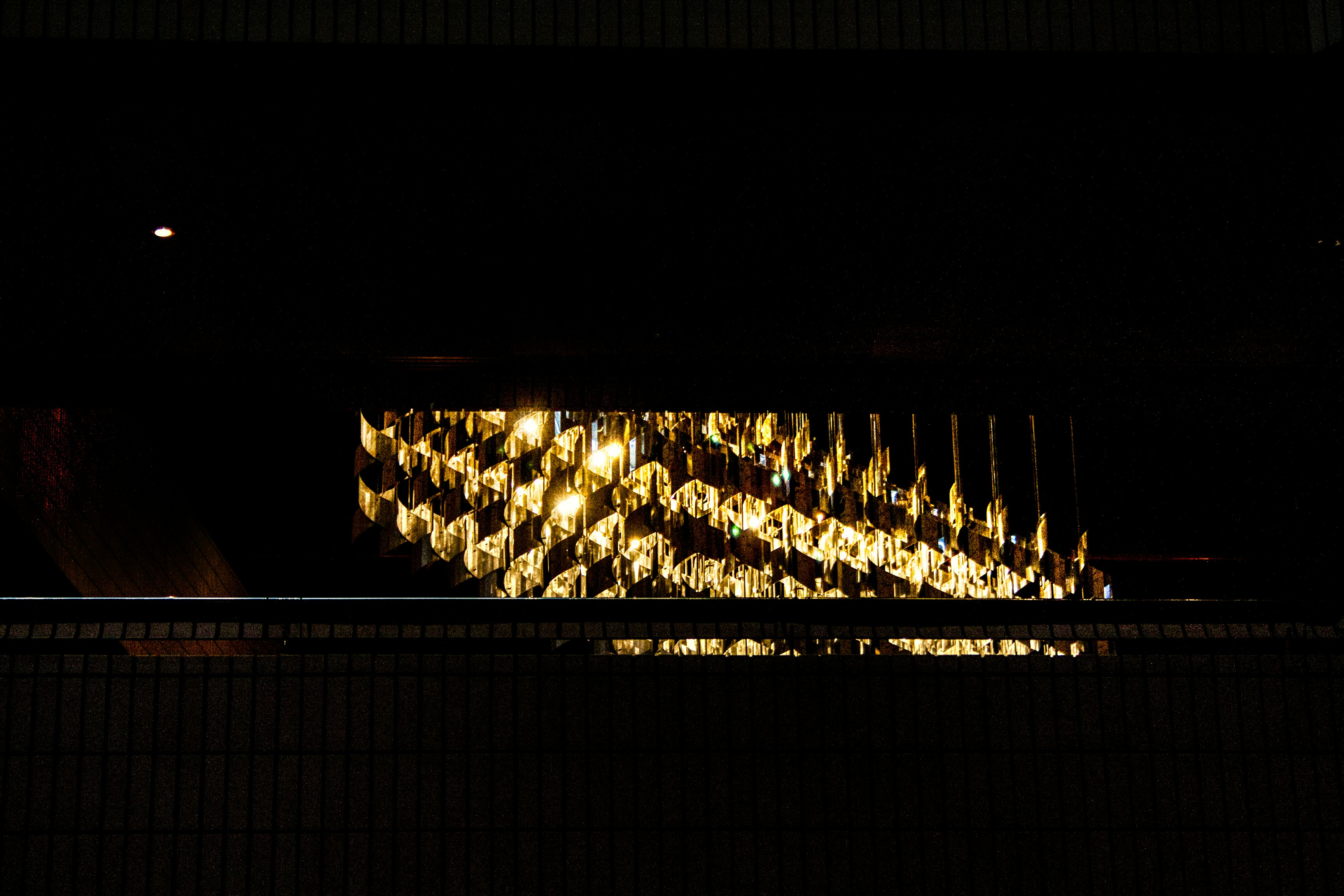 a building with a lot of lights on it