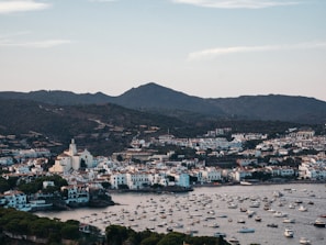 a harbor filled with lots of boats on top of a body of water