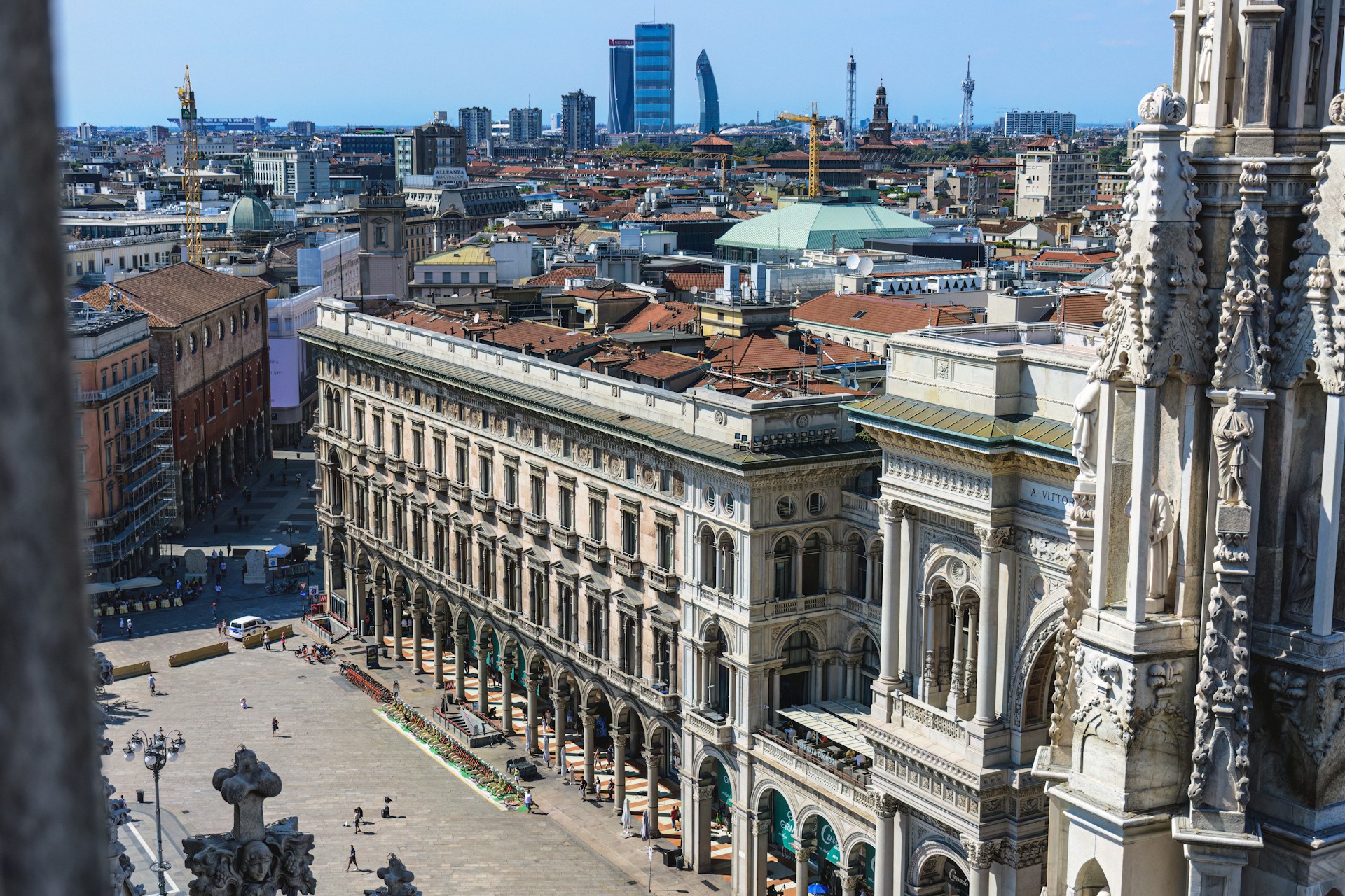 a view of a city from the top of a building