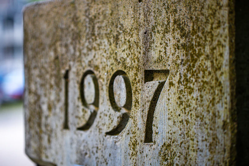 Engraved metal number plate