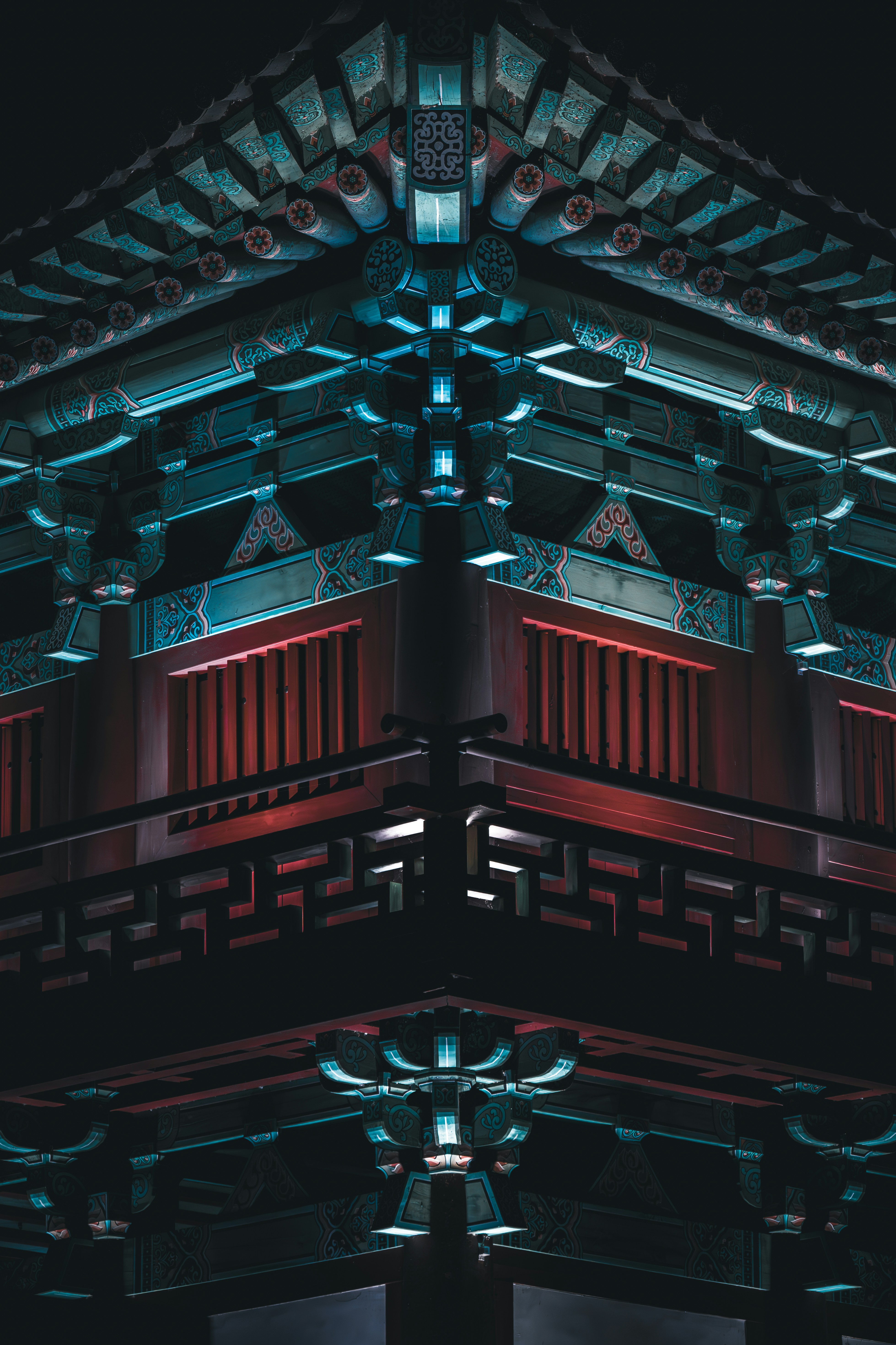 a close up of the roof of a building