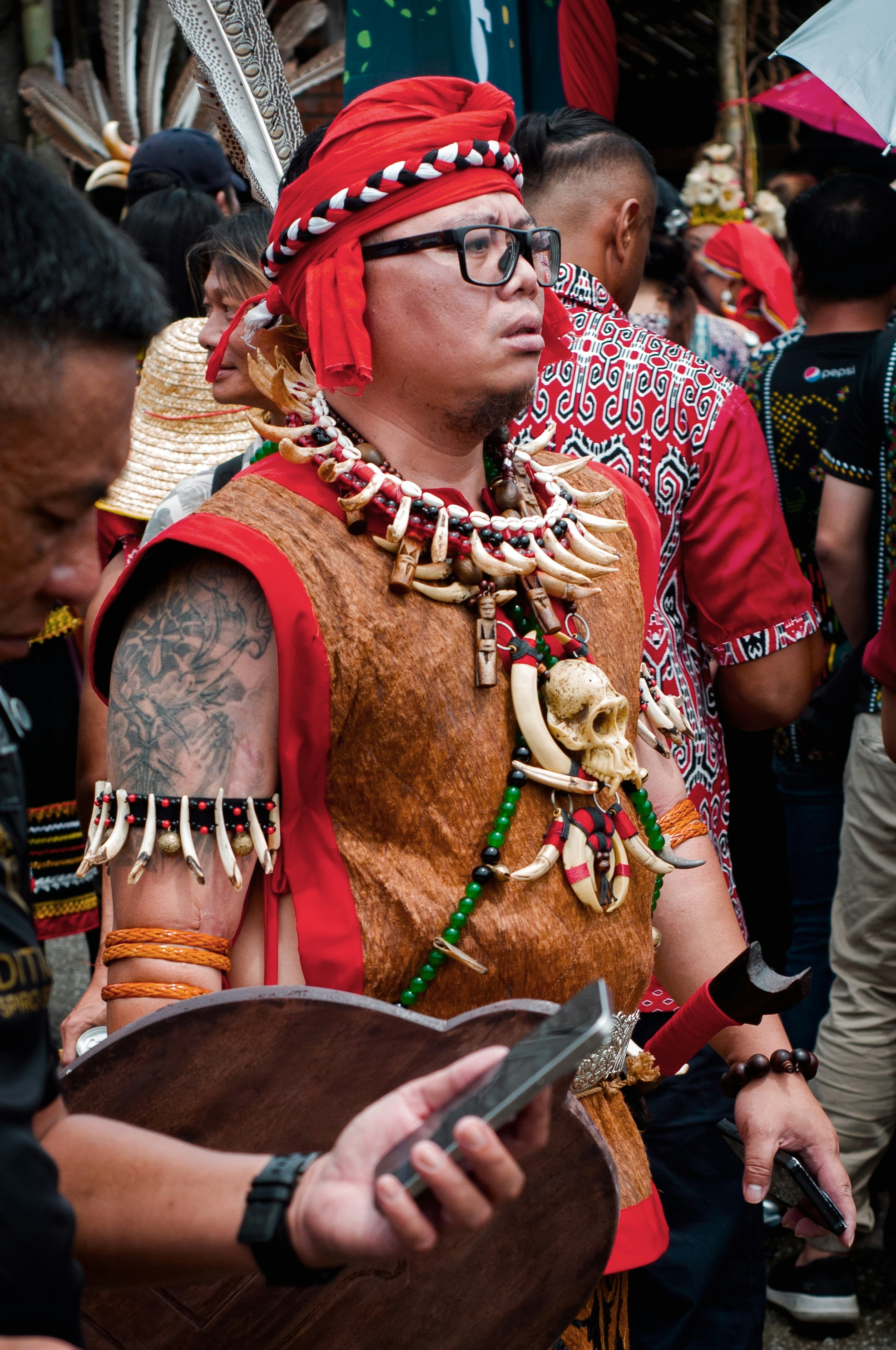 a man in a costume holding a guitar
