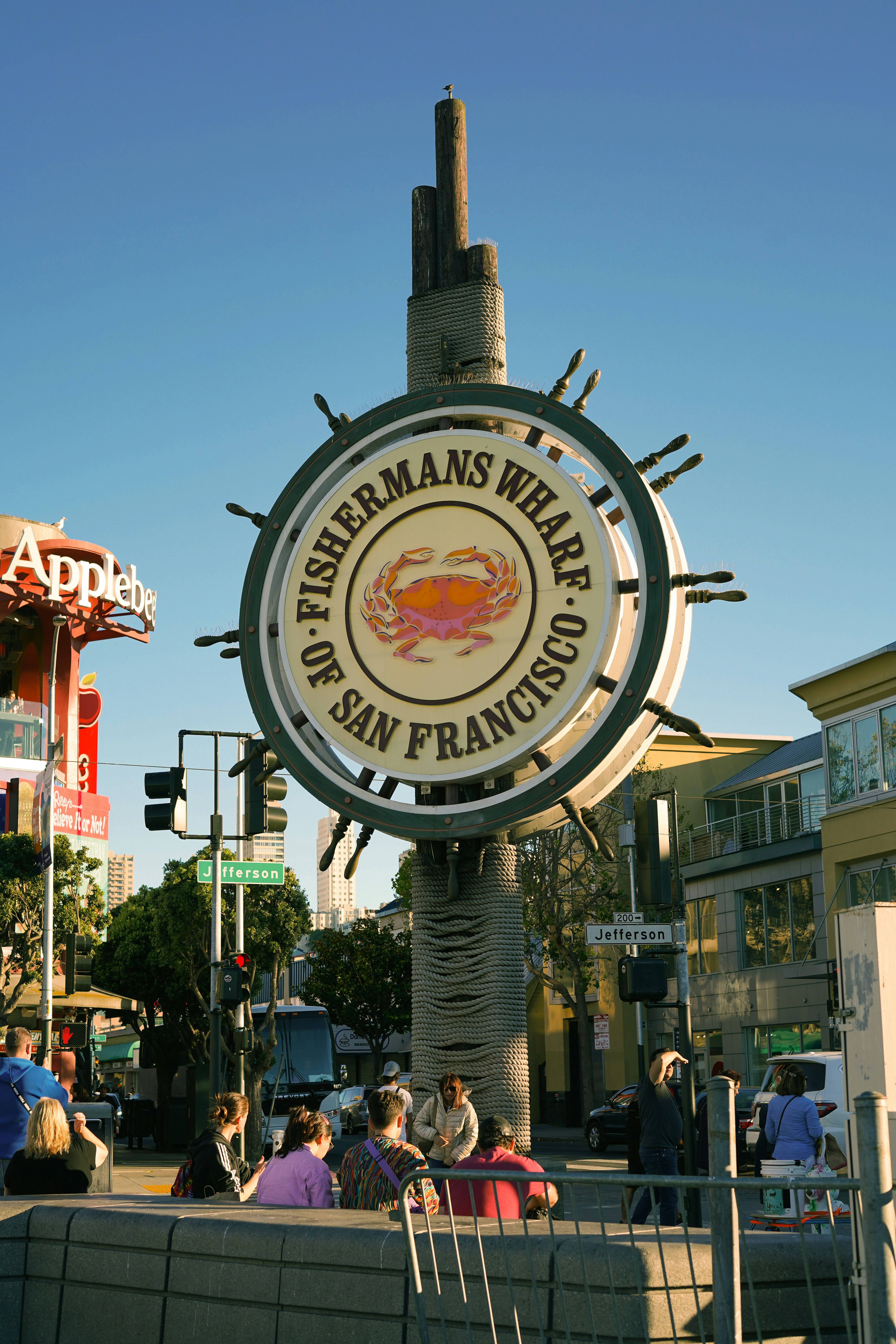 a sign for fishermans wharf in san francisco