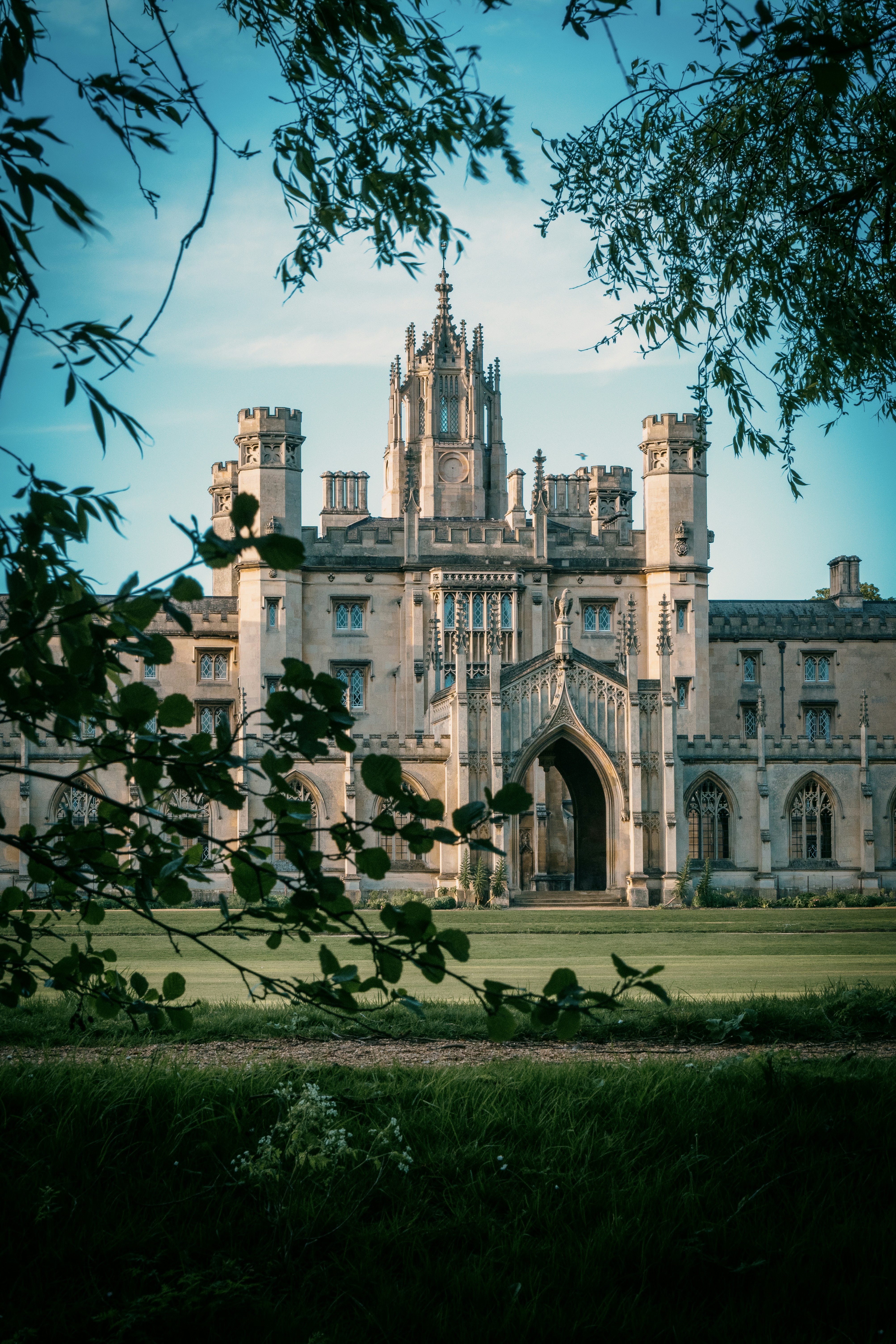 a large building with a clock tower on top of it